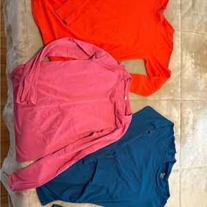 Athleta Long Sleeve Tops - Red, Pink, Blue